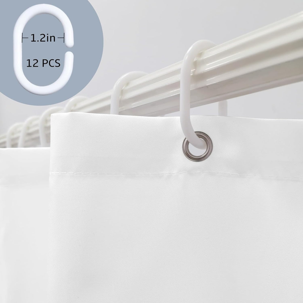 Romantic Pink Linen Texture Waterproof Shower Curtain with Rustproof Grommets Bathroom Curtain 72x84in, White Braided Leaves Shower Curtains Hotel Luxury Quality