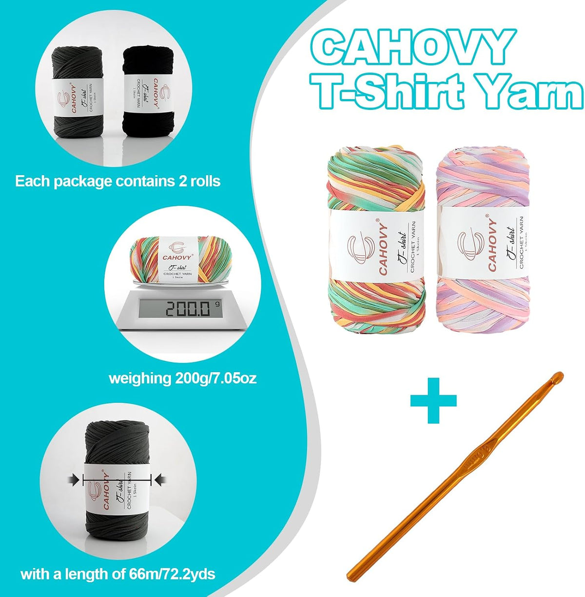 2 Pack T-Shirt Yarn Crochet Yarn for Beginner Crochet Bags/Basket/Coaster,400g/110yds High Elastic Polyester Thick Tshirt Pink&Purple
