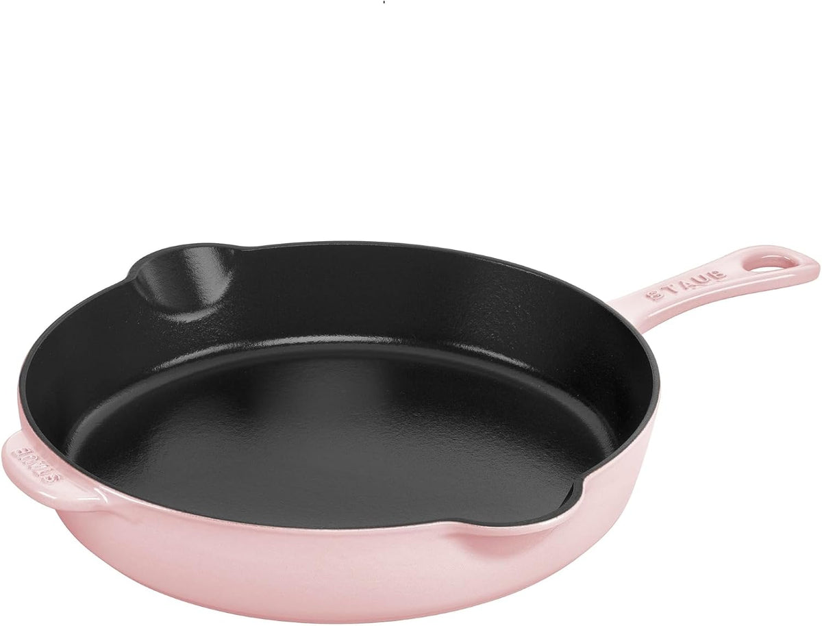 Cast Iron 8.5-inch Traditional Deep Skillet - Peony Pink
