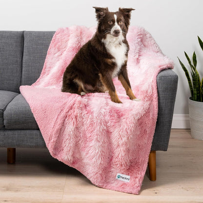 Waterproof Dog Blanket for Couch Protector Throw, 40x60 Tie-Dye Pink