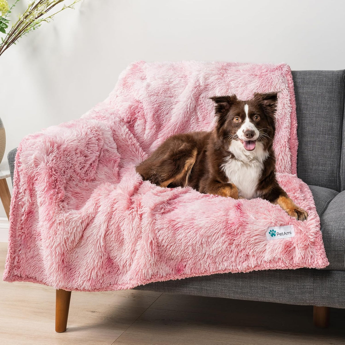 Waterproof Dog Blanket for Couch Protector Throw, 40x60 Tie-Dye Pink