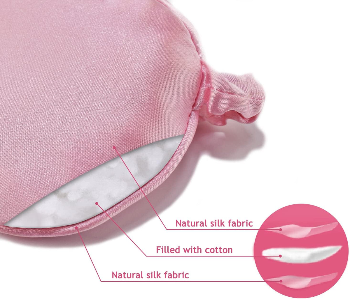 Sleep Mask, Silk Eye Mask Satin Blindfold Travel Eye Cover Eyeshade
