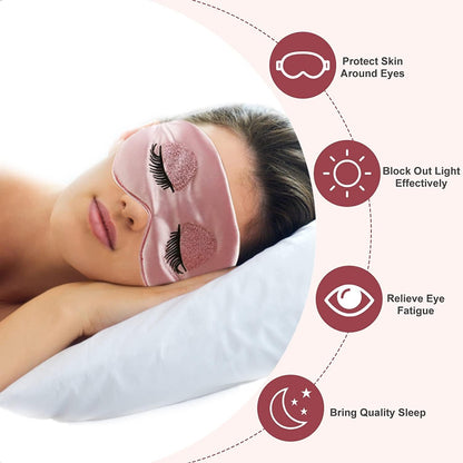 Sleep Mask, Silk Eye Mask Satin Blindfold Travel Eye Cover Eyeshade