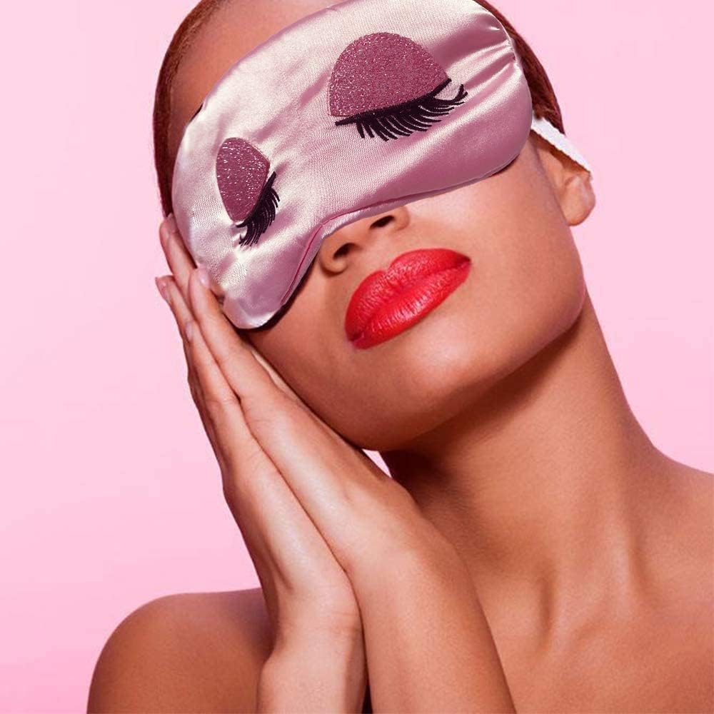 Sleep Mask, Silk Eye Mask Satin Blindfold Travel Eye Cover Eyeshade