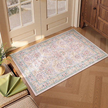 Pink Washable Entryway Rug, 2x3 Small Soft Kitchen Rugs Non Slip