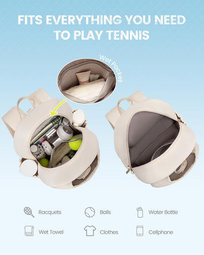 Tennis Bag, Quilted Tennis Bag for Women, Tennis Racket Backpack Bag