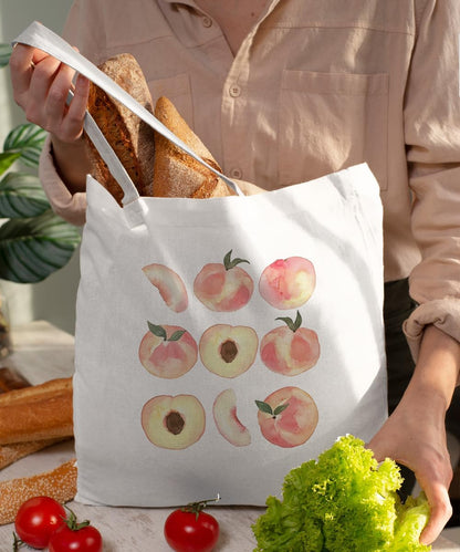 Pink Fruit Cute Canvas Tote Bag for Women Teens Girls,Cute Small Work Travel Shopping Tote Bags Grocery Reusable Bags
