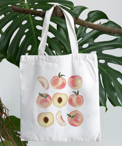 Pink Fruit Cute Canvas Tote Bag for Women Teens Girls,Cute Small Work Travel Shopping Tote Bags Grocery Reusable Bags