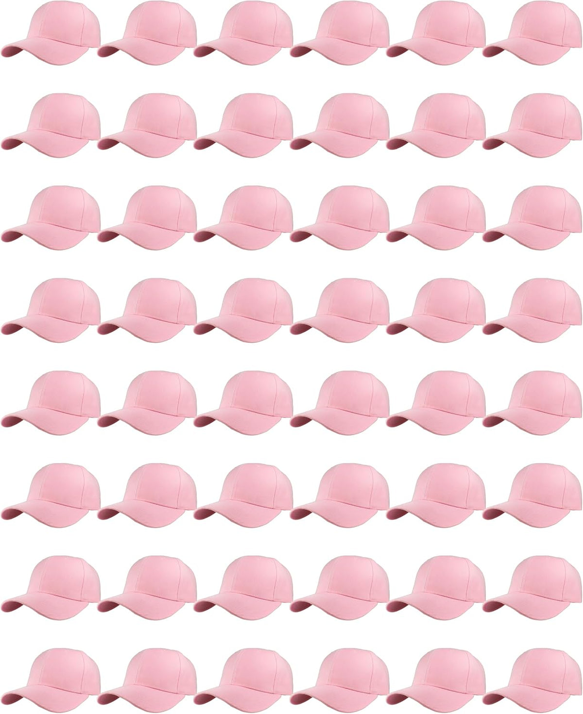 Bulk Plain Blank Baseball Caps Adjustable Back Strap.