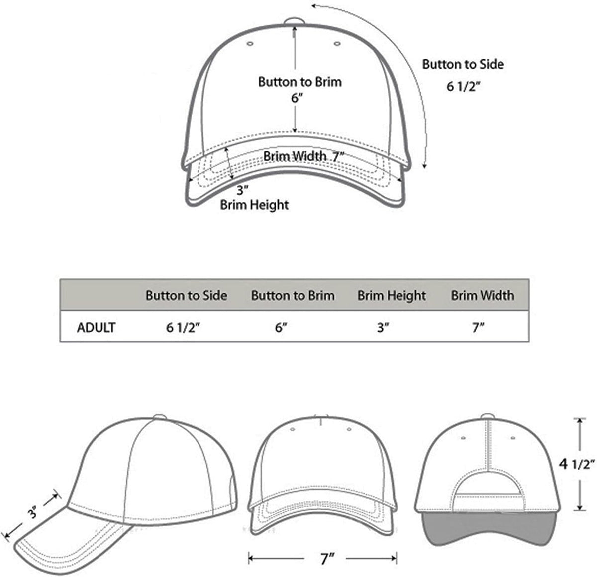 Bulk Plain Blank Baseball Caps Adjustable Back Strap.