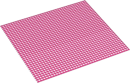 Pink Gingham Print Microfiber Dish Drying Mat for Kitchen Counter 16x18 in Super Absorbent Drying Pad for Countertops, Sinks, Draining Racks with Hanging
