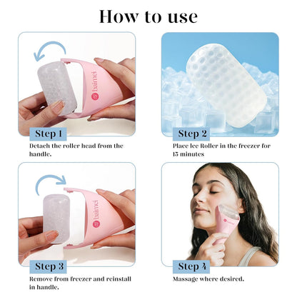 IcyMe Ice Roller for Face & Gua Sha Set, Depuff & Migraine Relief