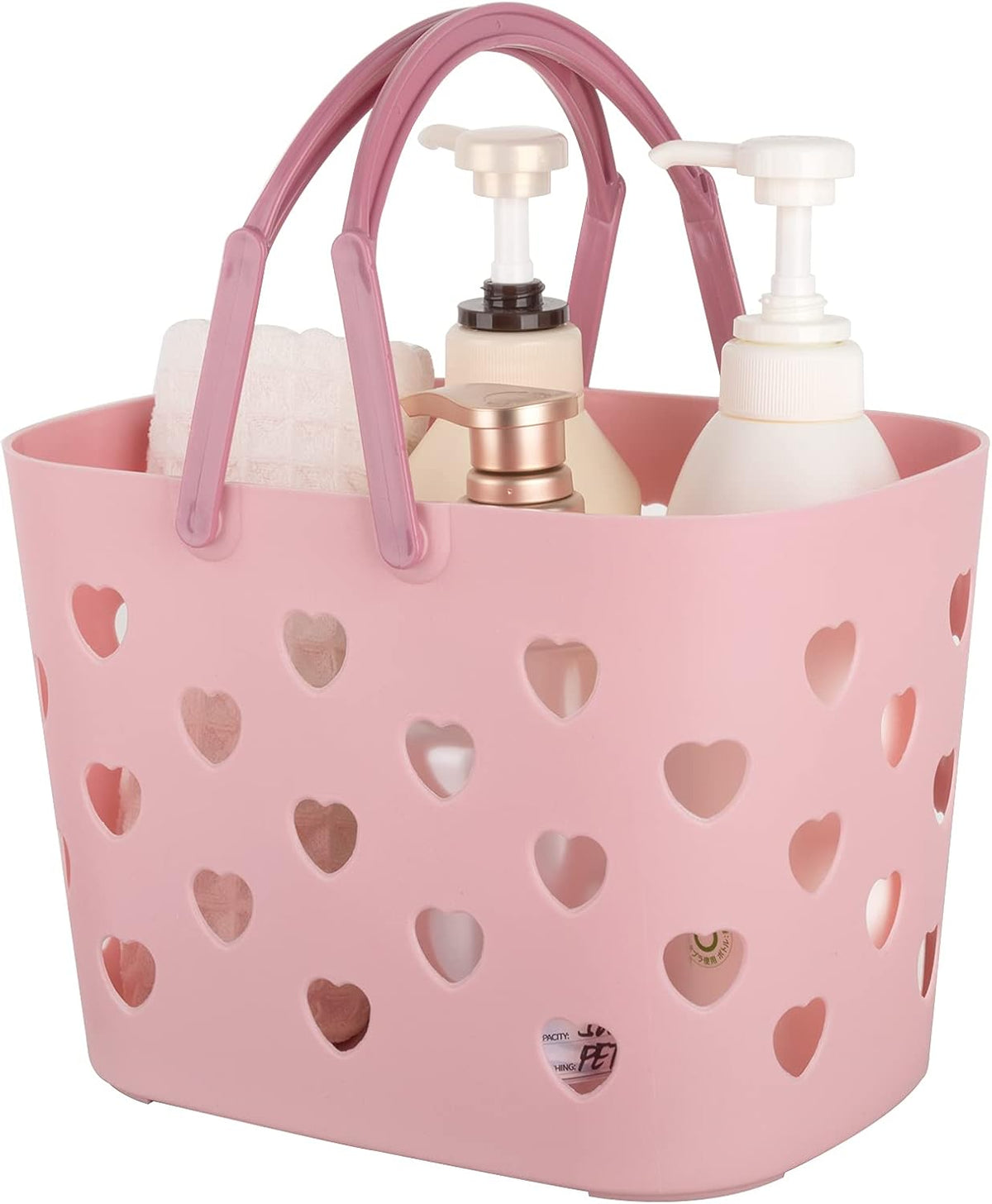 Portable Shower Caddy with Handle Plastic Shower Basket Organizer, Pink