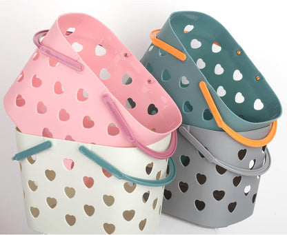 Portable Shower Caddy with Handle Plastic Shower Basket Organizer, Pink