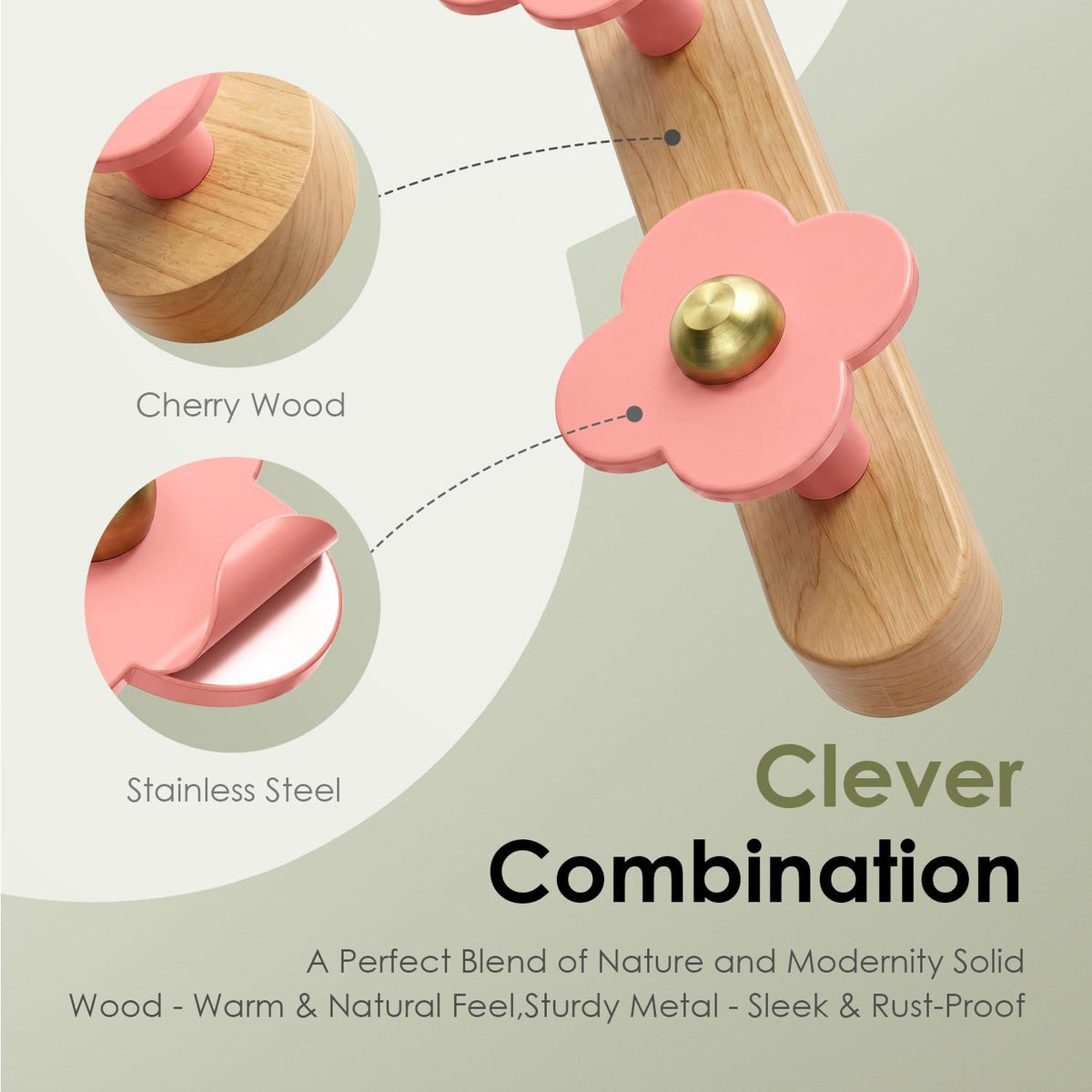 Upgreded Heavy Duty Coat Rack Wall Mount for Entryway, Kids' Room