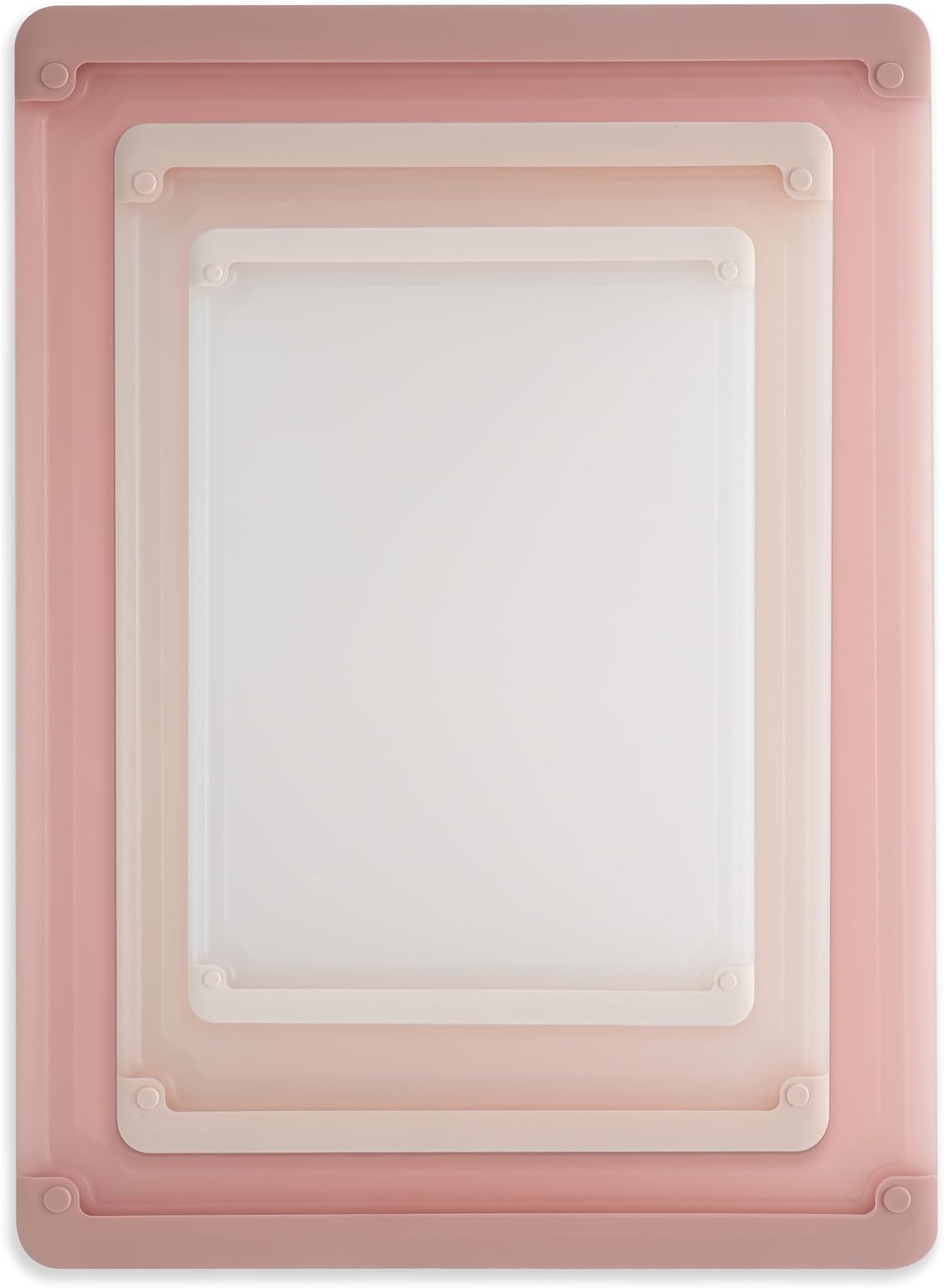 Extra Large Cutting Board Set, Jumbo-Sized Boards with Rubber Border for Enhanced Cooking Experience, 3-Piece, Pink