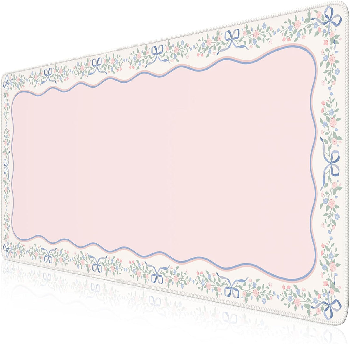 Pink Desk Mat,Cute Desk Pad for Keyboard and Mouse