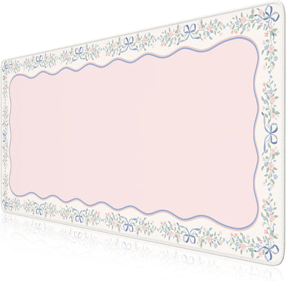Pink Desk Mat,Cute Desk Pad for Keyboard and Mouse