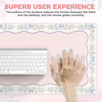 Pink Desk Mat,Cute Desk Pad for Keyboard and Mouse