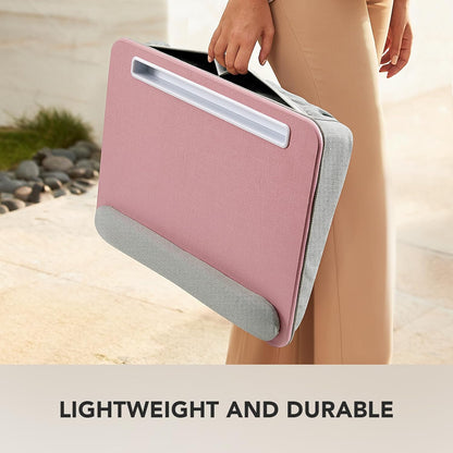 Laptop Lap Desk with Cushion, Fit up to 15.6" Laptop, Pink