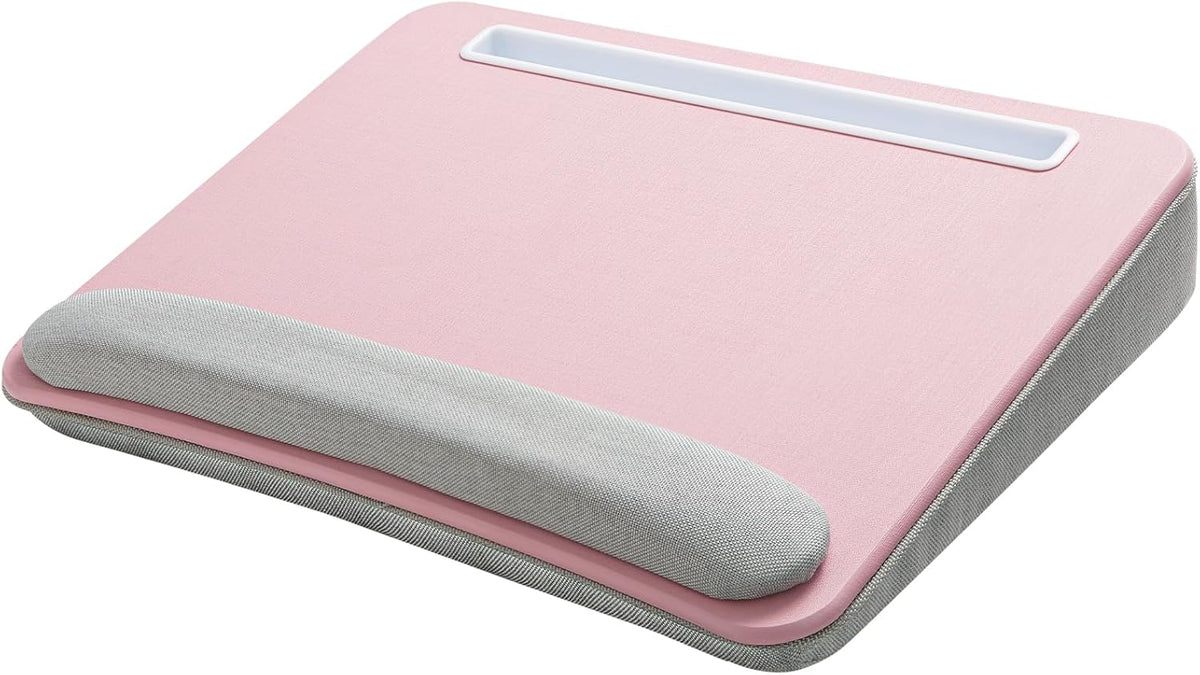 Laptop Lap Desk with Cushion, Fit up to 15.6" Laptop, Pink