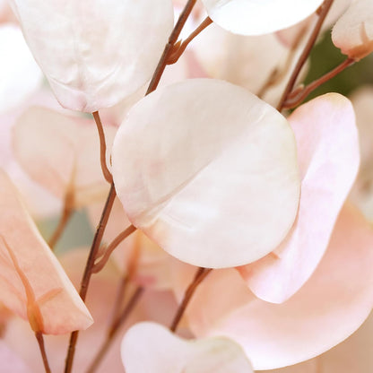 Soft Peach Eucalyptus Artificial Silk Leaves Realistic Looking for Centerpieces Fillers Bouquets Six Stems