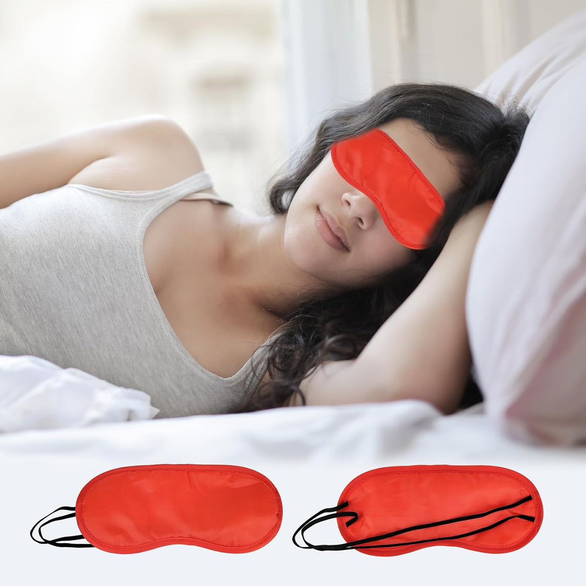 10 Pack Eye Sleep Masks, Sleep Covering, Eye Blinderfold for Sleeping,Travel, Party Supply (Pink)