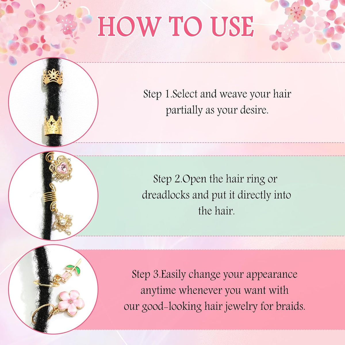 36PCS Pink Crystal Hair Jewelry Butterfly Braids Clips