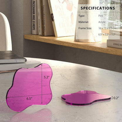 Acrylic Coaster Decorative Plates, Irregular Bar Drink Coaster,Perfect for Tabletop Protection and Accessories Display.