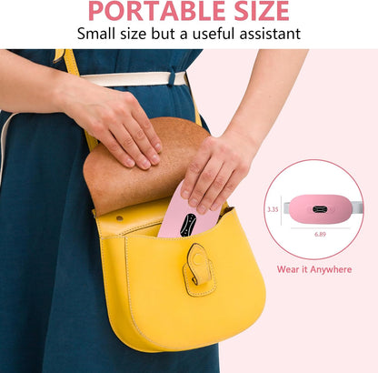 Portable Cordless Heating Pad,Period Cramps,Gifts for Mom,Pink