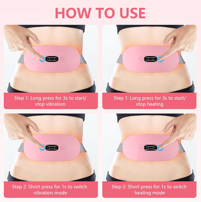 Portable Cordless Heating Pad,Period Cramps,Gifts for Mom,Pink