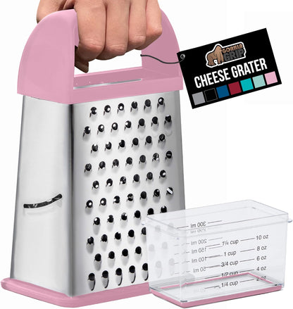 ® XL 4-Sided Stainless Steel BPA-Free Cheese Grater, Pink