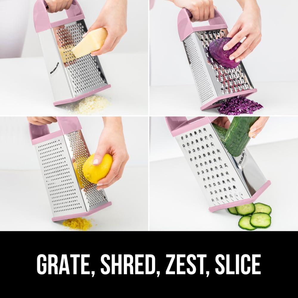 ® XL 4-Sided Stainless Steel BPA-Free Cheese Grater, Pink