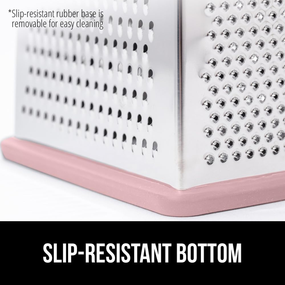 ® XL 4-Sided Stainless Steel BPA-Free Cheese Grater, Pink