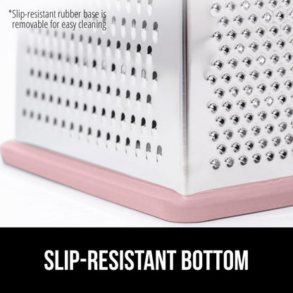 ® XL 4-Sided Stainless Steel BPA-Free Cheese Grater, Pink