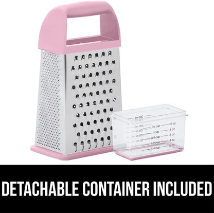 ® XL 4-Sided Stainless Steel BPA-Free Cheese Grater, Pink
