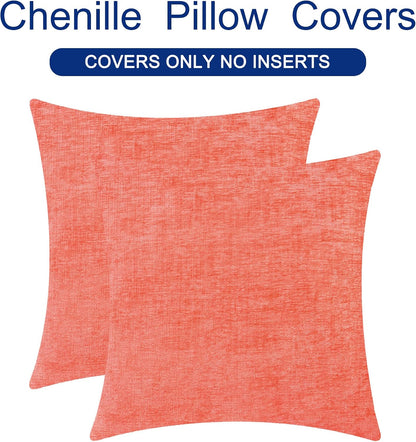 Decorative Couch Throw Pillow Covers 18 X 18 Inches Living Coral