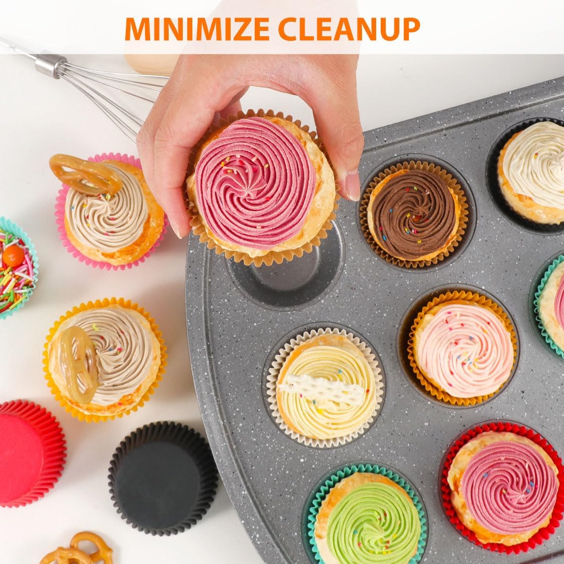 Standard Pink Cupcake Liners for Baking Paper Muffin Cups 200pcs