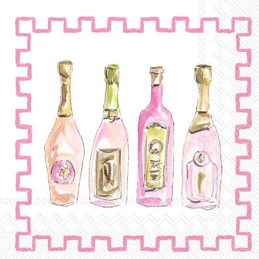IHR Ideal Home Range Cocktail Napkins Rosanne Beck Disposable 3-Ply Paper Party Napkin Pack, 5" x 5", Champagne, (20-Count)