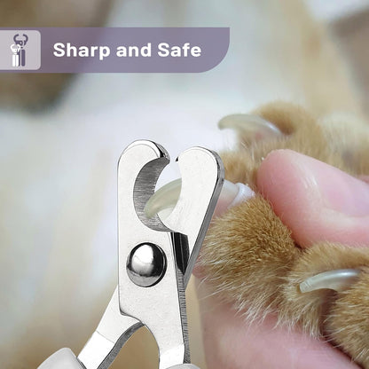 Cat Nail Clipper, Stainless Steel | Professional Sharp Cat Claw Trimmer for Small and Medium Cats, Pet Nail Clipper with Sturdy Non Slip Handle