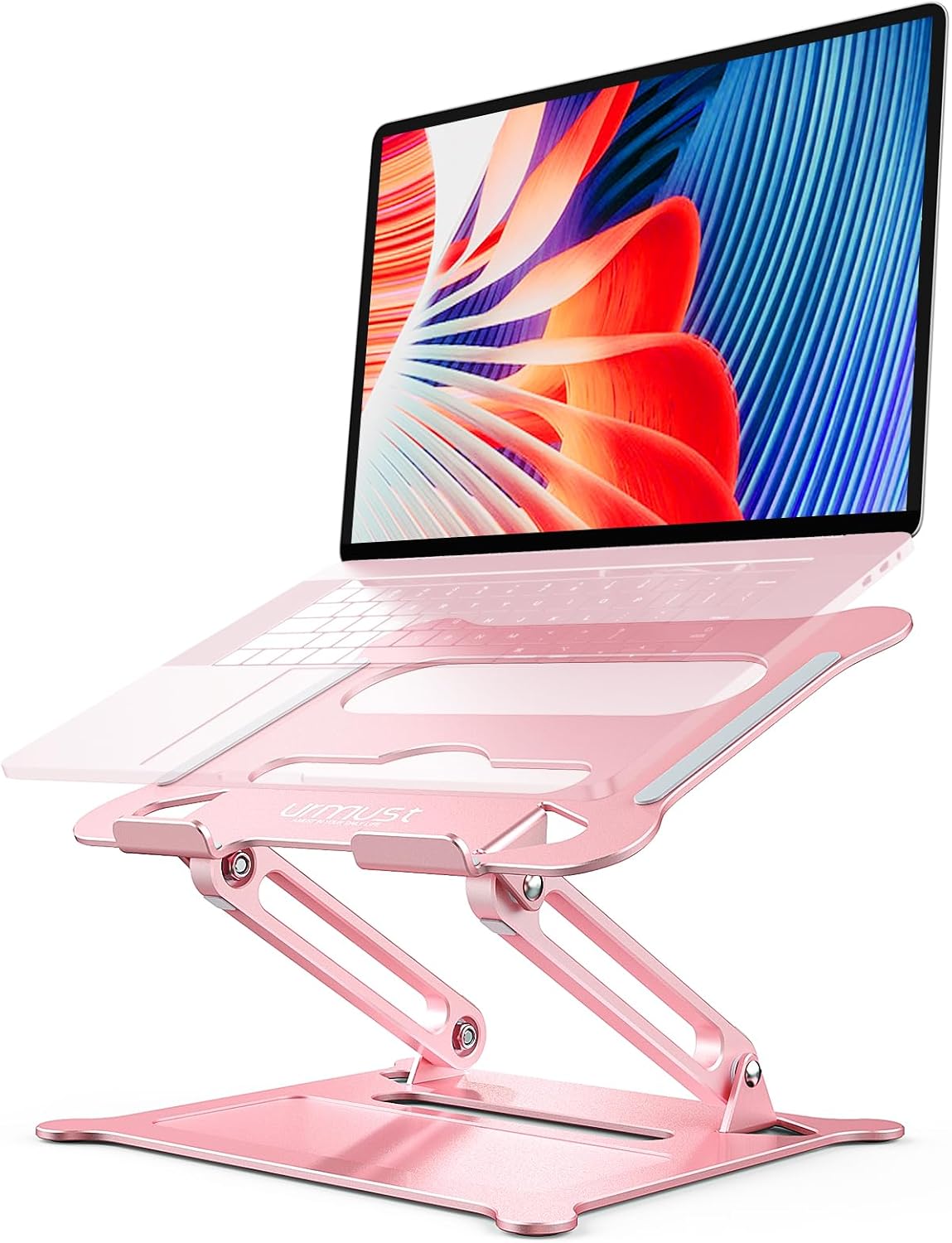 Adjustable Laptop Stand for Desk, 10-15.6“ Laptop Riser, Pink