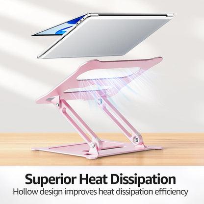Adjustable Laptop Stand for Desk, 10-15.6“ Laptop Riser, Pink