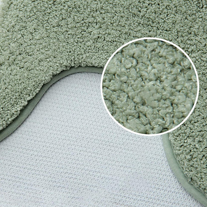 U Shaped Toilet Contour Rugs Non Slip TPR Backing Rug Superfine Fiber Thick Soft Microfiber Water Absorbent Rubber Back Mat for Bathroom Toilet Floral Decor Rug (Pink Shape A)