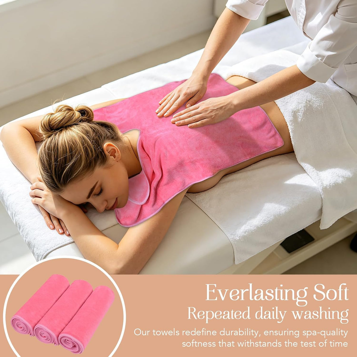 Microfiber Esthetician Towels for Facials Mask Removing Face Wrap Soft Facial Cloth with Split Design Spa Towels for Facial Steam Massage and Cleansing