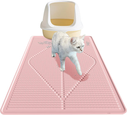 Silicone Cat Litter Mat XXL - Pink Extra Large Cat Litter Box mat