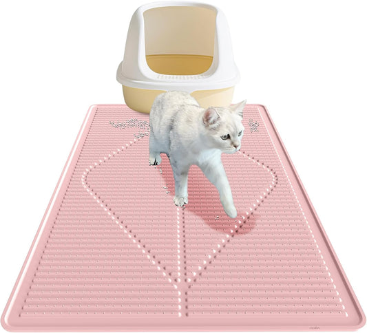 Silicone Cat Litter Mat XXL - Pink Extra Large Cat Litter Box mat