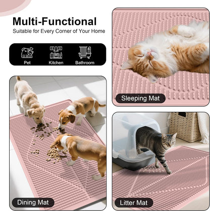 Silicone Cat Litter Mat XXL - Pink Extra Large Cat Litter Box mat