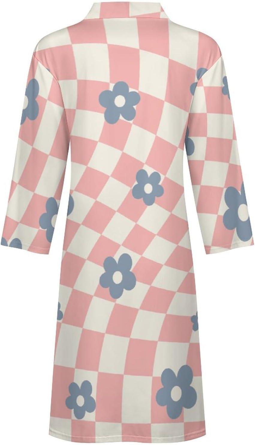 Red Brick Wall Print Robes For Women Mens Bathrobes Travel Spa Robe Pajamas Long Shower Towels Soft Casual Sleepwear