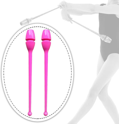 2X Rhytmic Gymnastics, 44cm Connectable Dance Props, Exercise Pole for Stage Practice