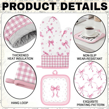 10 Pack Kitchen Decor and Accessories Set, Coquette Bow
